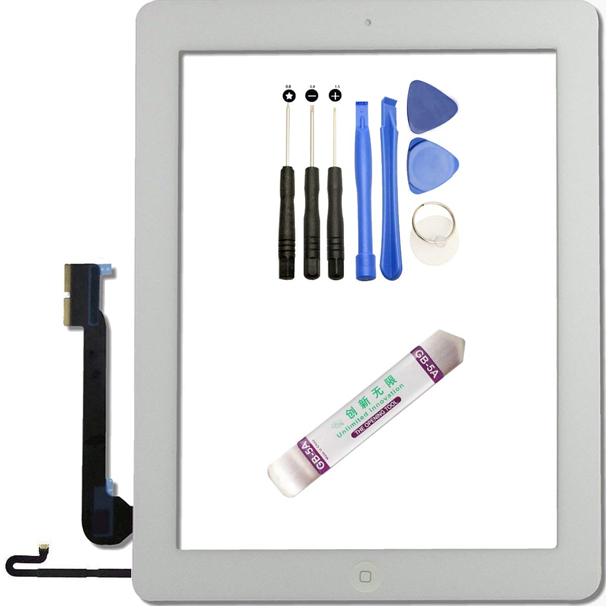 NuFix Replacement for iPad 4 Digitizer Touch Screen Front Touch